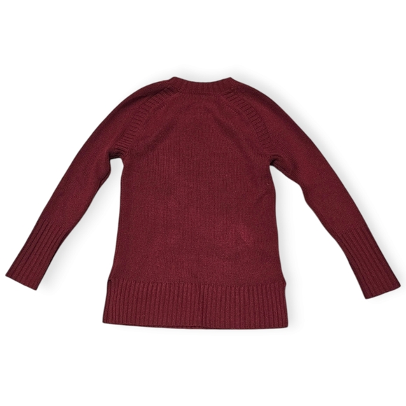J. Crew 100% Cashmere Crew Neck Burgundy Sweater - Picture 3 of 6